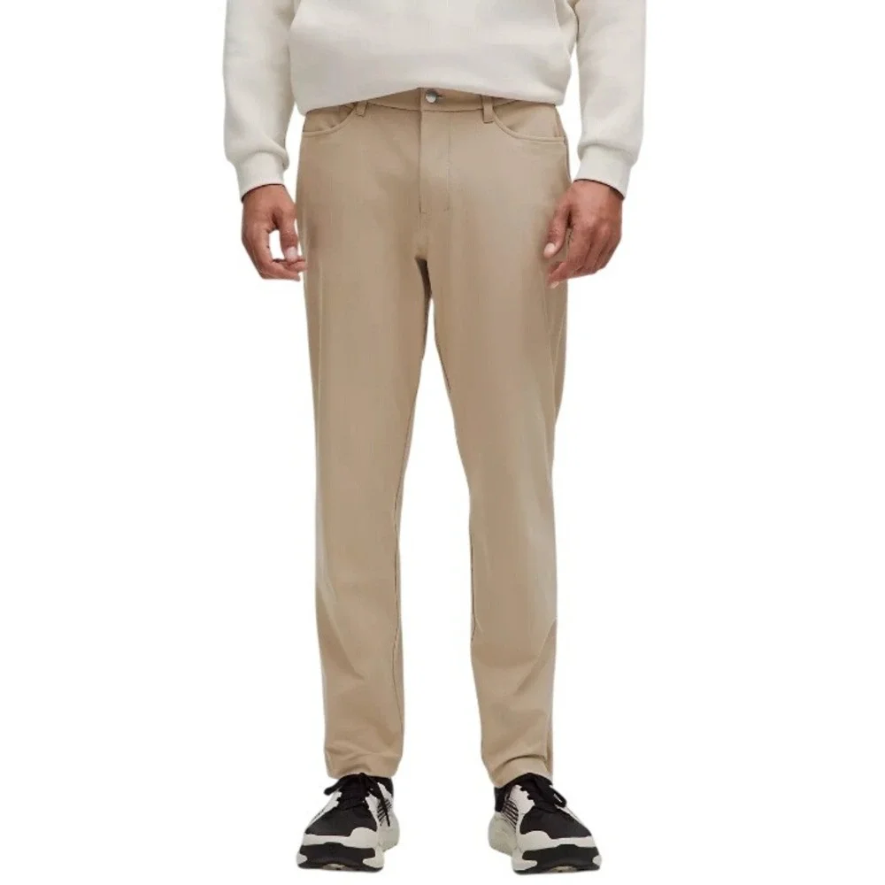 Lululemon ABC Pant Slim Fit Warpstreme‎ Tan Khaki Chino Pockets Size 28